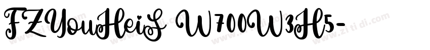 FZYouHeiS W700W3H5字体转换